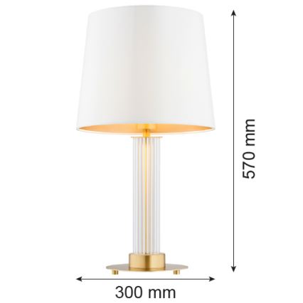 Argon 8540 - Stolní lampa HAMPTON 1xE27/15W/230V 57 cm bílá
