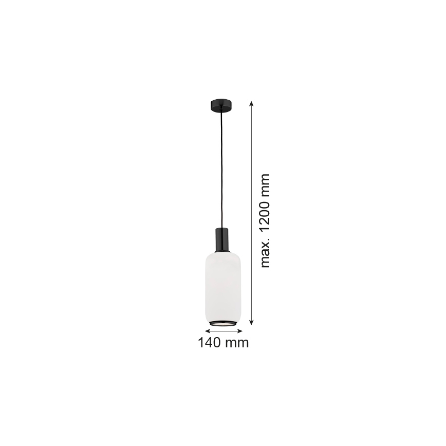 Argon 8563 - Lustr na lanku SAGUNTO PLUS 1xE27/15W/230V pr. 14 cm černá