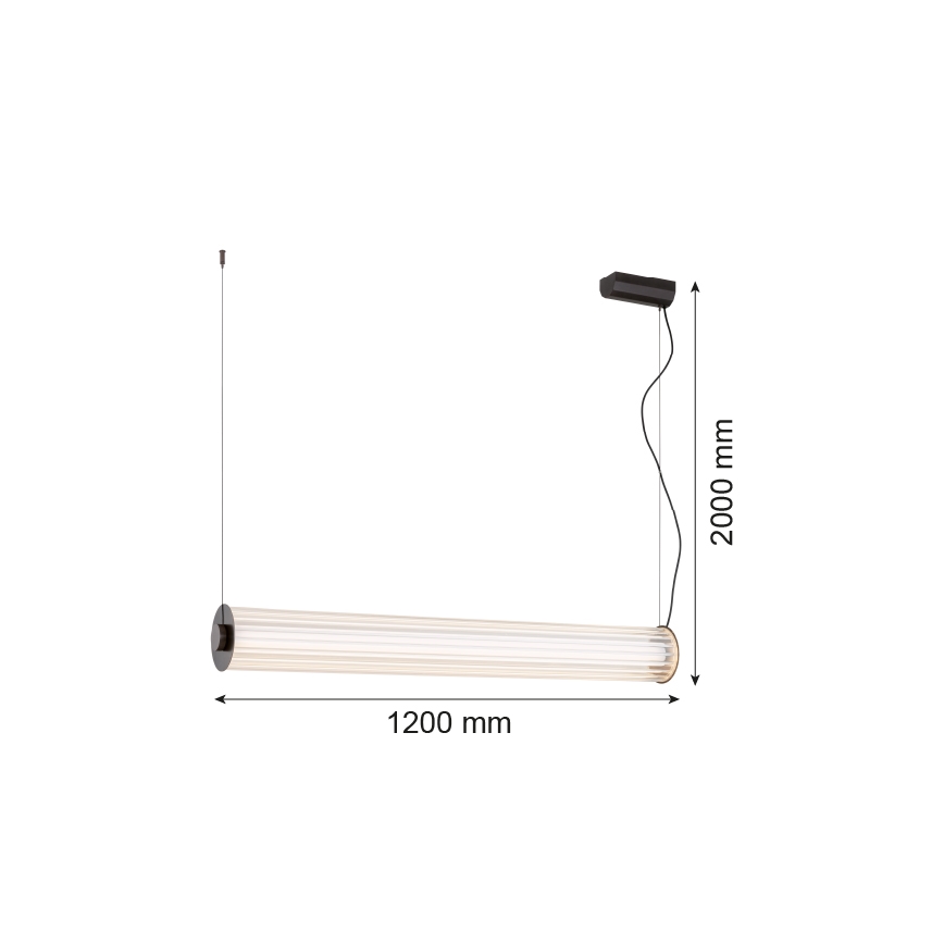 Argon 8625 - LED Lustr na lanku HAMPTON LED/90W/230V 3000K 120 cm černá