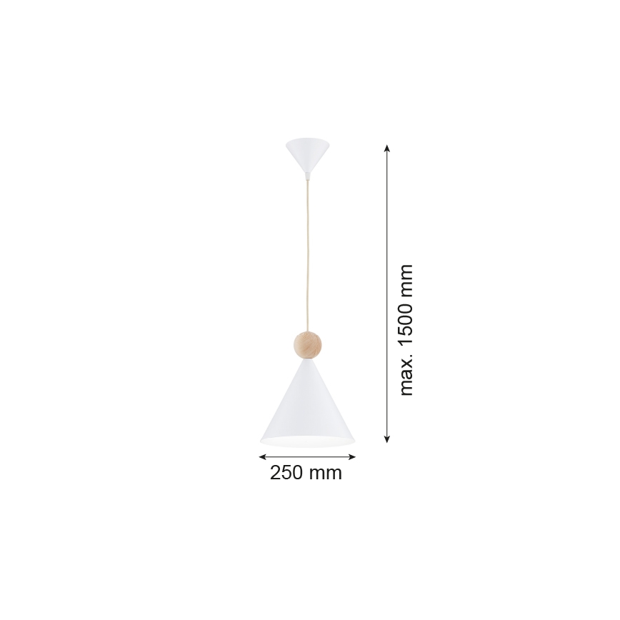 Argon 8629 - Lustr na lanku KEGEL 1xE27/15W/230V bílá