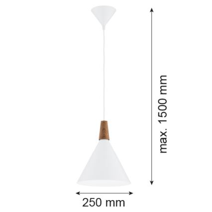 Argon 8630 - Lustr na lanku KEGEL 1xE27/15W/230V bílá