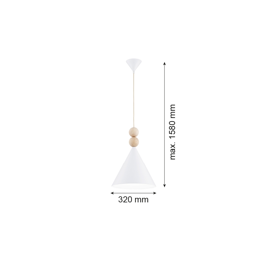 Argon 8632 - Lustr na lanku KEGEL 1xE27/15W/230V bílá