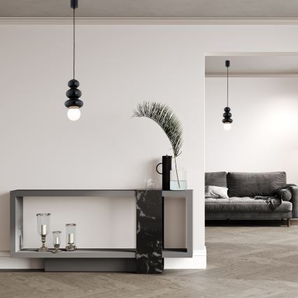 Argon 8788 - Koupelnový lustr na lanku ORLANDO PLUS 1xG9/6W/230V IP44 černá