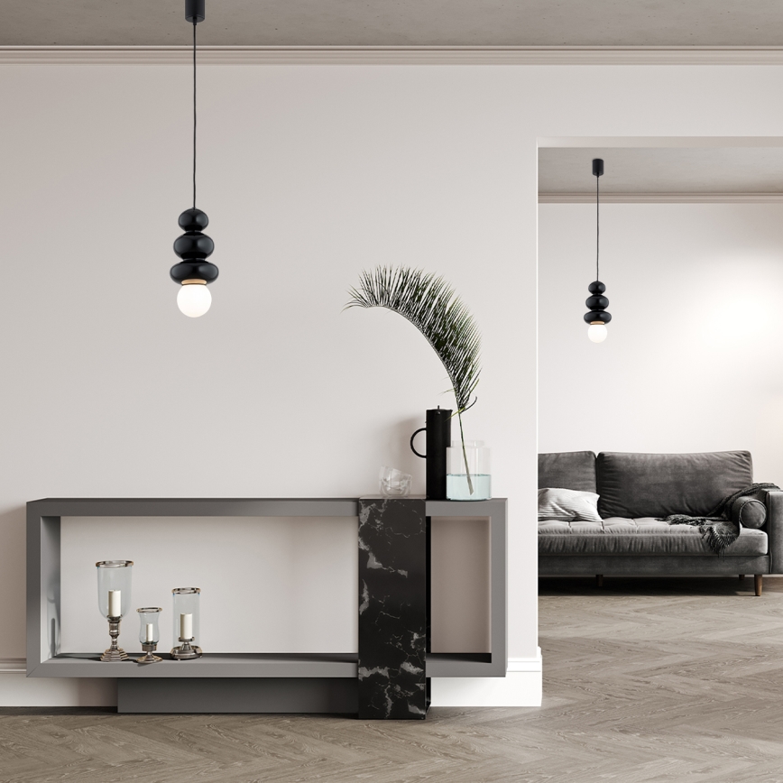 Argon 8788 - Koupelnový lustr na lanku ORLANDO PLUS 1xG9/6W/230V IP44 černá