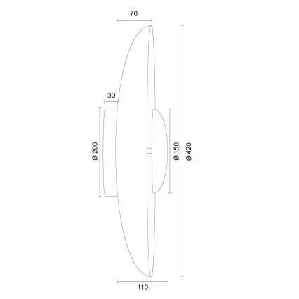 Argon 8864 - LED Nástěnné svítidlo BOLTON LED/12,5W/230V 3000K černá
