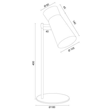 Argon 8873 - Stolní lampa LORD 1xE14/7W/230V terakotová