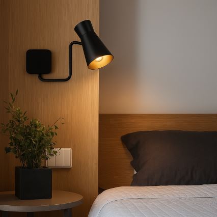 Argon 8880 - Nástěnná lampa LORD 1xE14/7W/230V černá