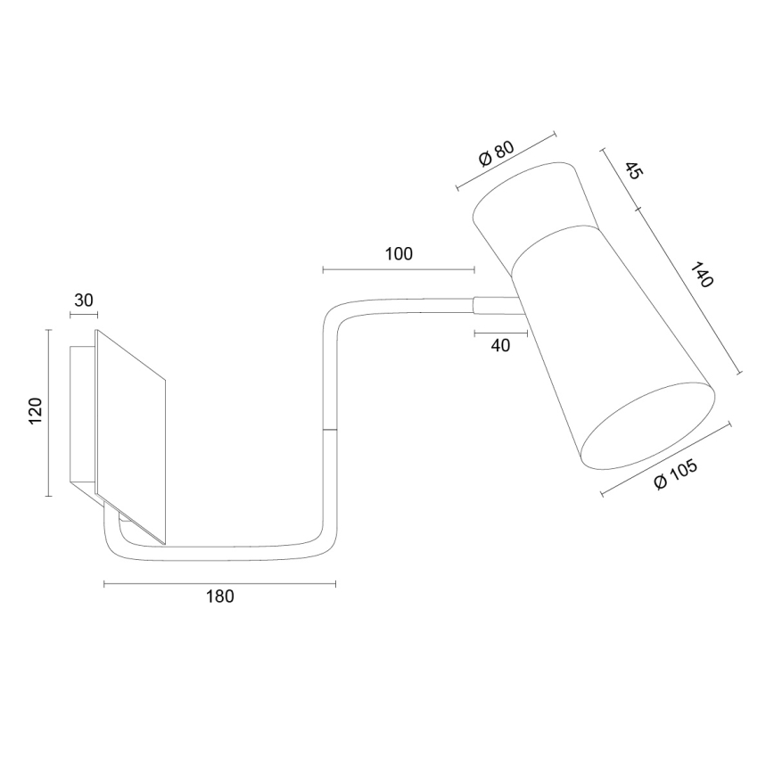 Argon 8884 - Nástěnná lampa LORD 1xE14/7W/230V zlatá