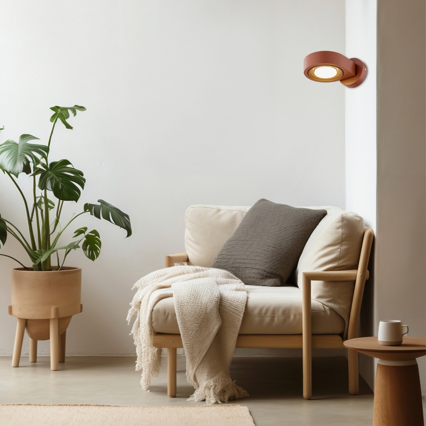 Argon 8902 - Nástěnné svítidlo LOTUS 1xGX53/12W/230V terakotová