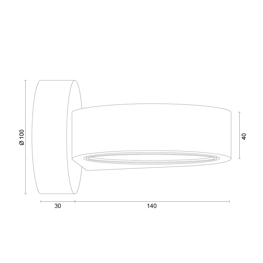 Argon 8902 - Nástěnné svítidlo LOTUS 1xGX53/12W/230V terakotová