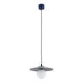 Argon 8950 - Lustr na lanku BOLL 1xG9/6W/230V modrá