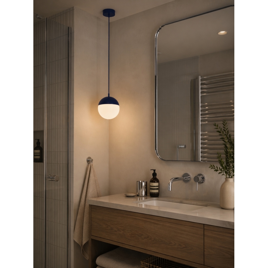 Argon 9000 - Venkovní lustr na lanku LIV 1xE27/15W/230V IP44 modrá