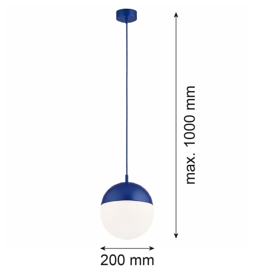 Argon 9000 - Venkovní lustr na lanku LIV 1xE27/15W/230V IP44 modrá