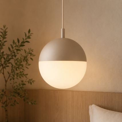 Argon 9001 - Venkovní lustr na lanku LIV 1xE27/15W/230V IP44 béžová