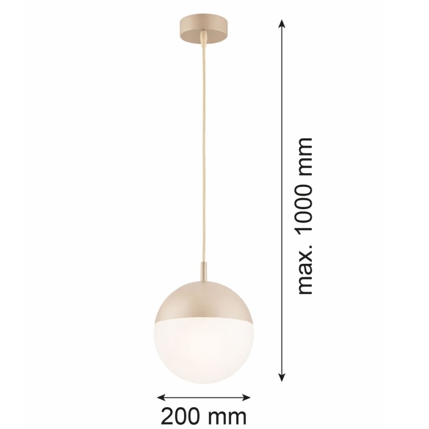 Argon 9001 - Venkovní lustr na lanku LIV 1xE27/15W/230V IP44 béžová