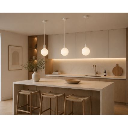 Argon 9004 - Venkovní lustr na lanku ORE 1xG9/6W/230V bílá