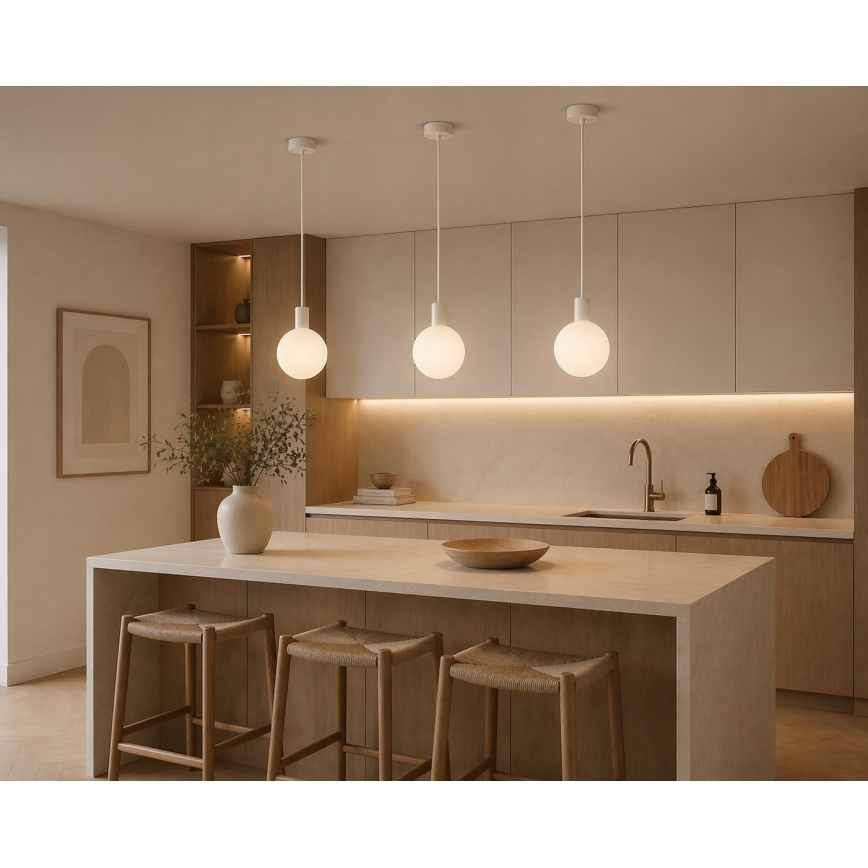 Argon 9004 - Venkovní lustr na lanku ORE 1xG9/6W/230V bílá