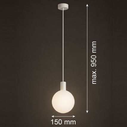 Argon 9004 - Venkovní lustr na lanku ORE 1xG9/6W/230V IP44 bílá