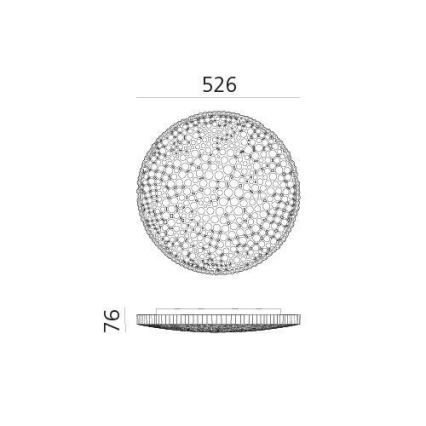 Artemide 0210010APP - LED Stmívatelné stropní svítidlo CALIPSO LED/50W/230V 3000K