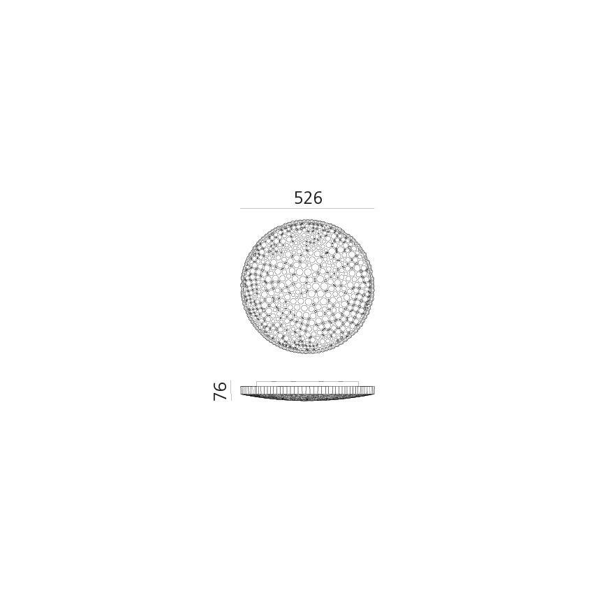 Artemide 0210010APP - LED Stmívatelné stropní svítidlo CALIPSO LED/50W/230V 3000K