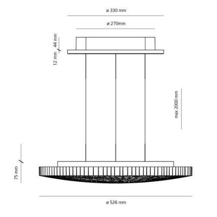 Artemide 0213010APP - LED Stmívatelný lustr na lanku CALIPSO LED/50W/230V 3000K