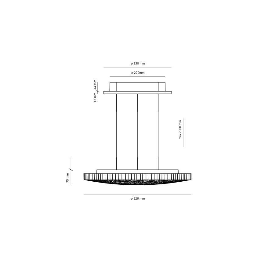 Artemide 0213010APP - LED Stmívatelný lustr na lanku CALIPSO LED/50W/230V 3000K