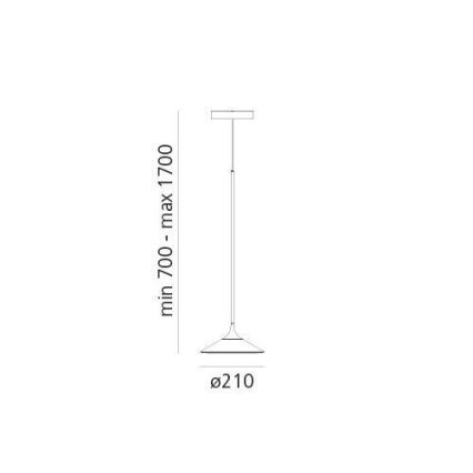 Artemide 0351030A - LED Lustr na lanku ORSA LED/8,5W/230V 3000K pr. 21 cm