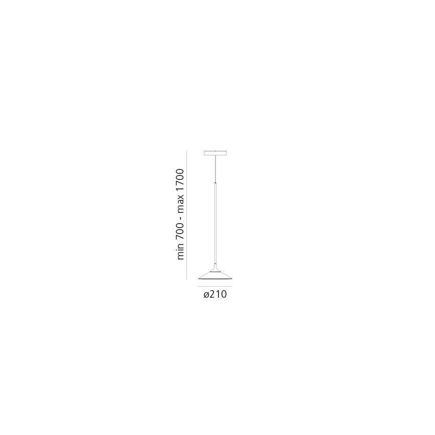 Artemide 0351030A - LED Lustr na lanku ORSA LED/8,5W/230V 3000K pr. 21 cm