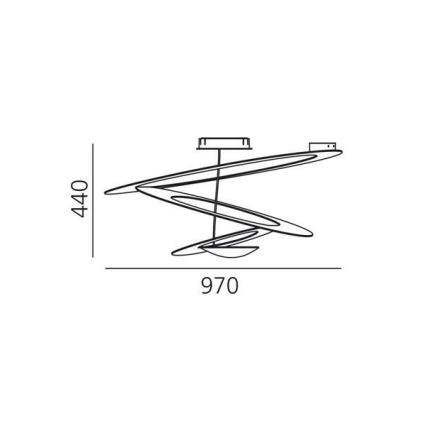 Artemide 1253120A - LED Stmívatelné stropní svítidlo PIRCE LED/44W/230V 3000K zlatá
