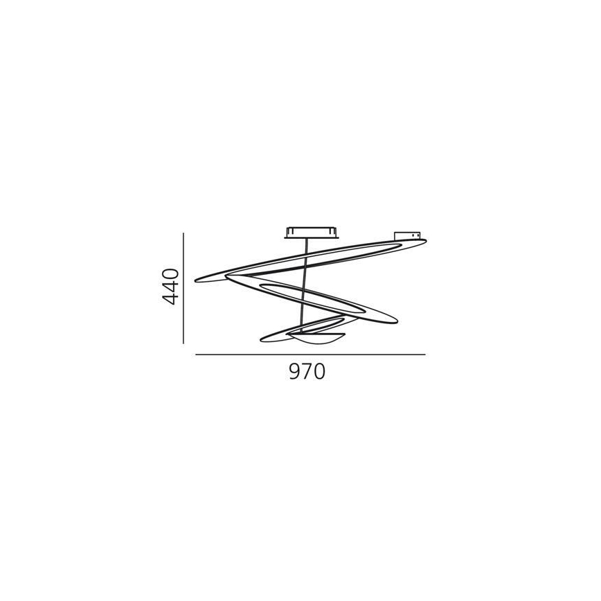 Artemide 1253120A - LED Stmívatelné stropní svítidlo PIRCE LED/44W/230V 3000K zlatá
