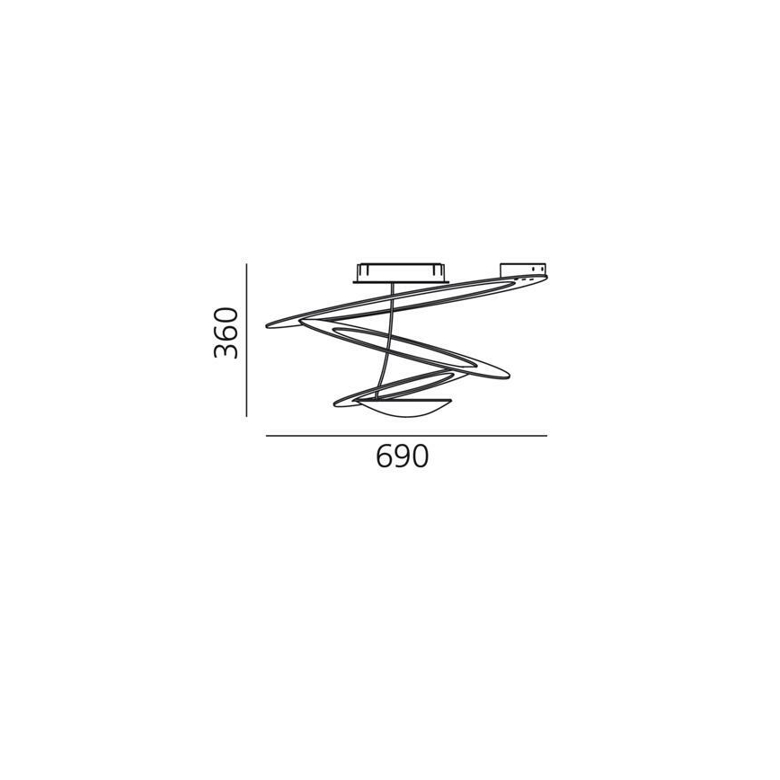 Artemide 1255120A - LED Stmívatelné stropní svítidlo PIRCE LED/44W/230V 3000K zlatá