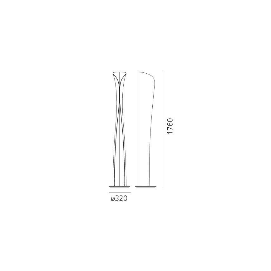 Artemide 1361020A - LED Stojací lampa CADMO LED/44W/230V + 1xGU10/10W/230V bílá