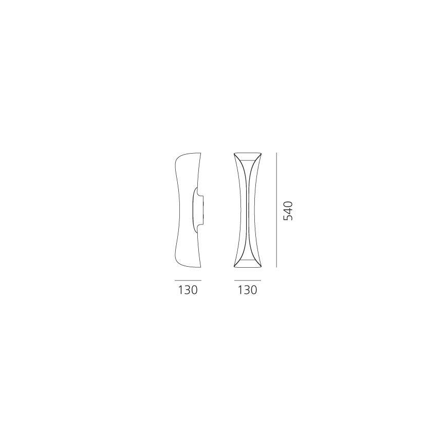 Artemide 1373020A - Nástěnné svítidlo CADMO 2xGU10/10W/230V bílá