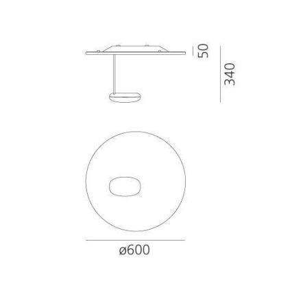 Artemide 1471110A - LED Stmívatelné stropní svítidlo DROPLET LED/29W/230V 3000K