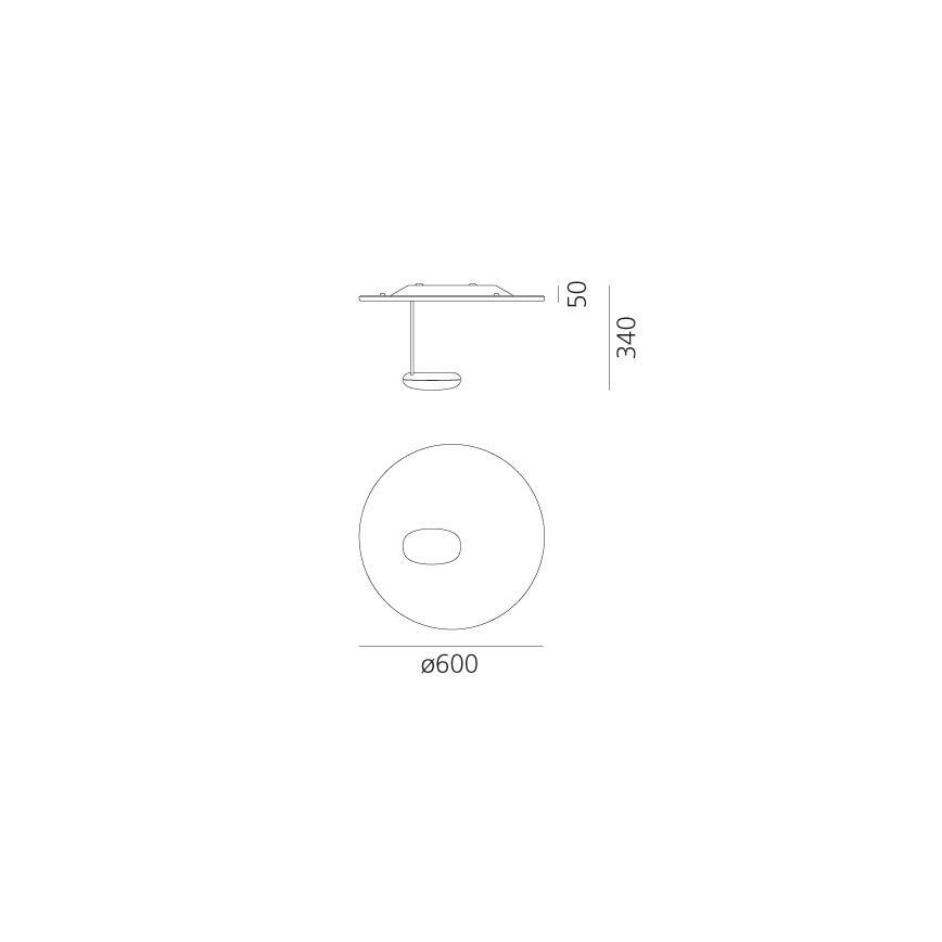 Artemide 1471110A - LED Stmívatelné stropní svítidlo DROPLET LED/29W/230V 3000K