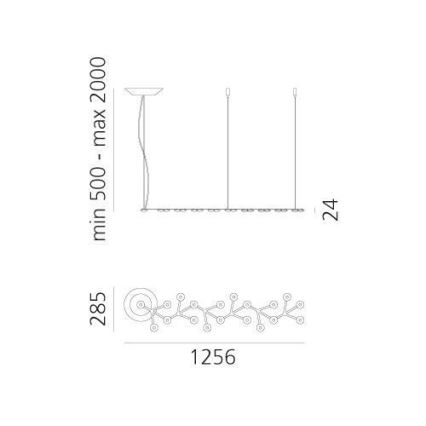 Artemide 1578050APP - LED Stmívatelný lustr na lanku NET LED/45W/230V 3000K