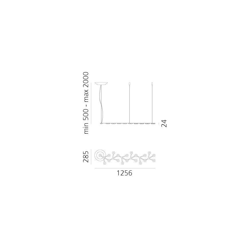 Artemide 1578050APP - LED Stmívatelný lustr na lanku NET LED/45W/230V 3000K