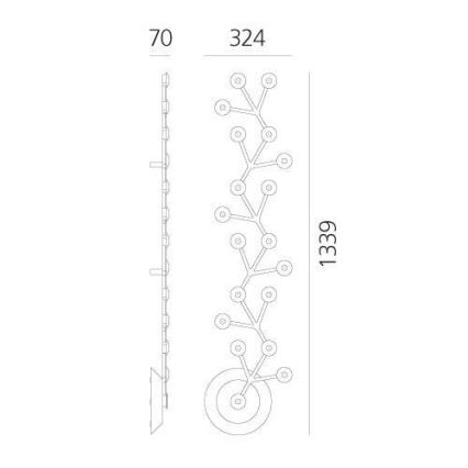 Artemide 1596050APP - LED Stmívatelné stropní svítidlo NET LED/45W/230V 3000K