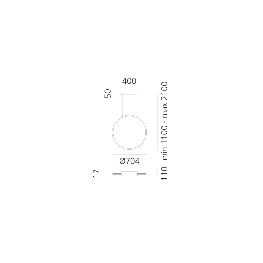 Artemide 1992230IN1APP - LED Stmívatelný lustr na lanku DISCOVERY LED/42W/230V 2700K černá