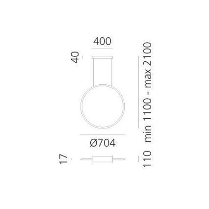 Artemide 1992360APP - LED RGBW Stmívatelný lustr na lanku DISCOVERY LED/42W/230V 2700-6500K bronzová