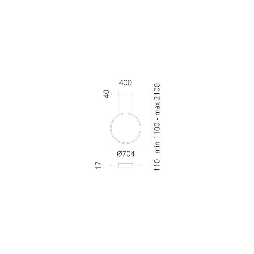 Artemide 1992360APP - LED RGBW Stmívatelný lustr na lanku DISCOVERY LED/42W/230V 2700-6500K bronzová