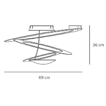 Artemide AR 1247010A - Stropní svítidlo PIRCE MINI 1xR7s/330W/230V