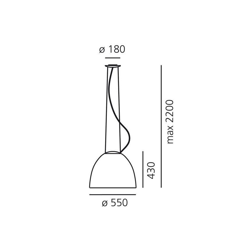 Artemide AR A242100 - Lustr na lanku NUR 1xE27/205W/230V