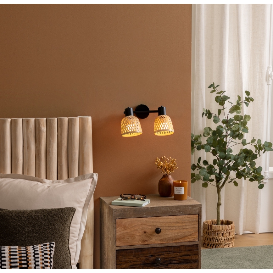 Atmosphera - Bodové svítidlo LIO 2xE14/25W/230V bambus