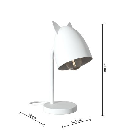 Atmosphera - Dětská stolní lampa OREILLES 1xE14/40W/230V bílá