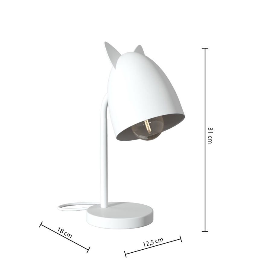 Atmosphera - Dětská stolní lampa OREILLES 1xE14/40W/230V bílá