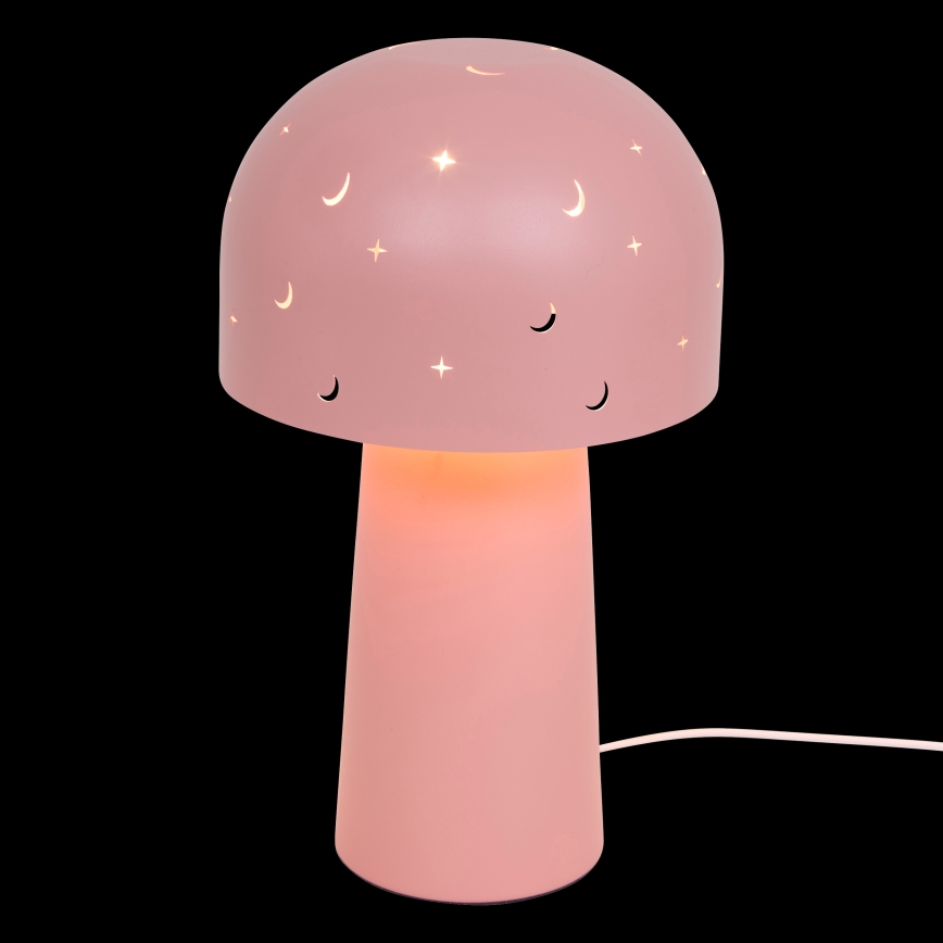 Atmosphera - Dětská stolní lampa STARRY MUSHROOM 1xE14/25W/230V růžová