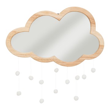Atmosphera - Dětské nástěnné zrcadlo CLOUD 40x36 cm kaučukovník