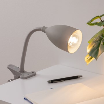 Atmosphera - Lampa s klipem SILY 1xE14/7W/230V šedá