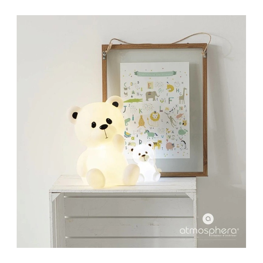 Atmosphera - LED Dětské noční světlo TEDDY LED/3xAA bílá